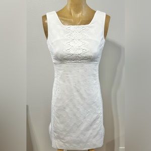 LILLY PULITZER WHITE SHIFT/MINI DRESS, SIZE 0